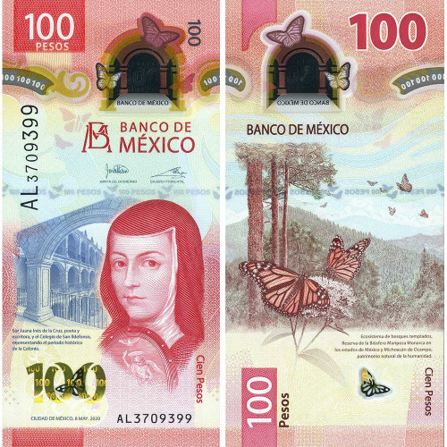 100 песо 2020 (2021) года - Мексика) UNC