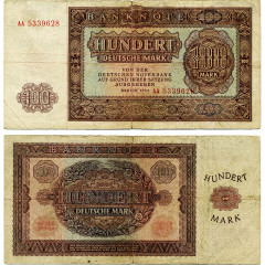 100 марок 1955 года - ГДР (Pick 21) F