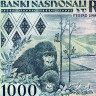 1000 франков 1988 года - Руанда (Pick 21) UNC