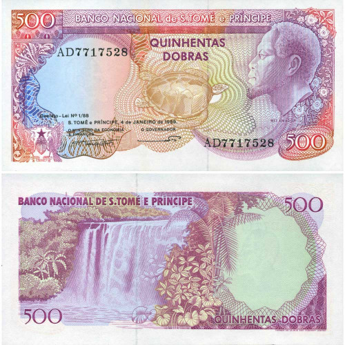 500 добр 1989 года - Сан-Томе и Принсипи (Pick 61) UNC