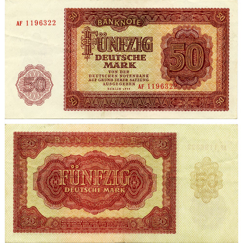 50 марок 1955 года - ГДР (Pick 20) VF