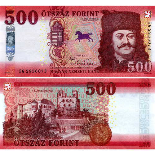 500 форинтов 2018 года - Венгрия (Pick W202) UNC