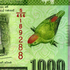 1000 рупий 2019 года - Шри-Ланка (Pick 127) UNC