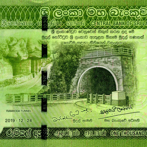 1000 рупий 2019 года - Шри-Ланка (Pick 127) UNC