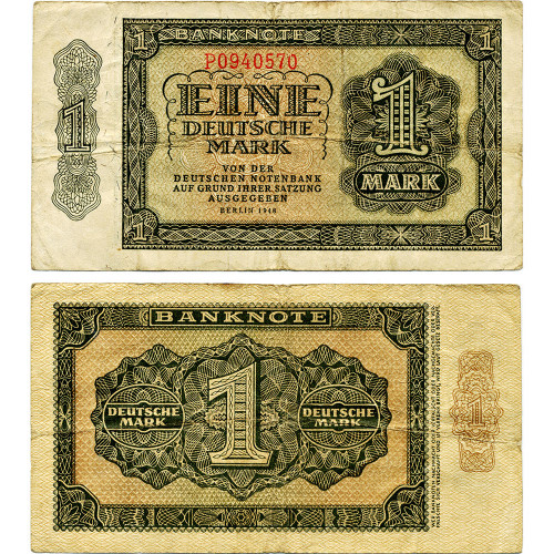 1 марка 1948 года - ГДР (Pick 9.b) VG