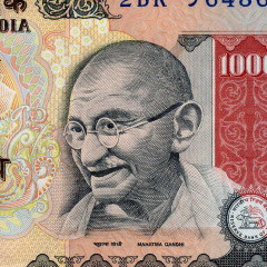 1000 рупий 2007 года - Индия (Pick# 100f) XF (без литеры)