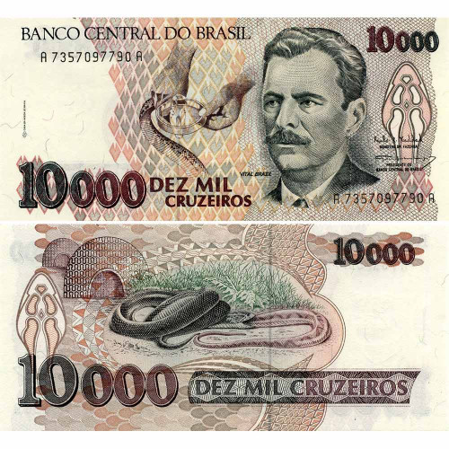 10000 крузейро 1993 года - Бразилия (Pick 233с) UNC