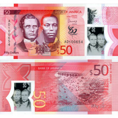 50 долларов 2022 года "60 лет независимости" Ямайка (Pick W96) UNC - полимер