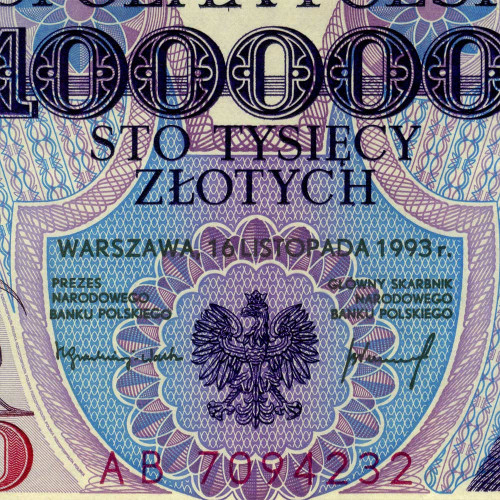 100000 злотых 1993 года - Польша (Pick 160) XF