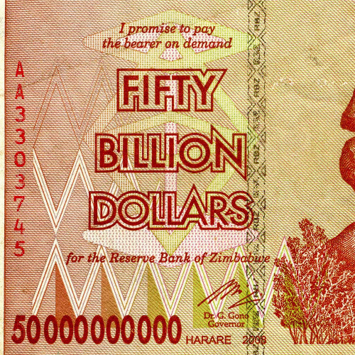 50 миллиардов долларов 2008 года - Зимбабве (Pick 87) F-VF