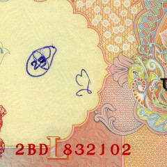 1000 рупий 2007 года - Индия (Pick# 100) G-VG