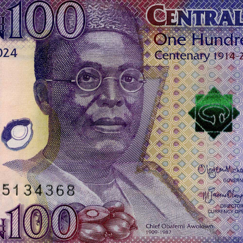 100 найра 2024 года - 100-летие Нигерии (Pick 41) UNC