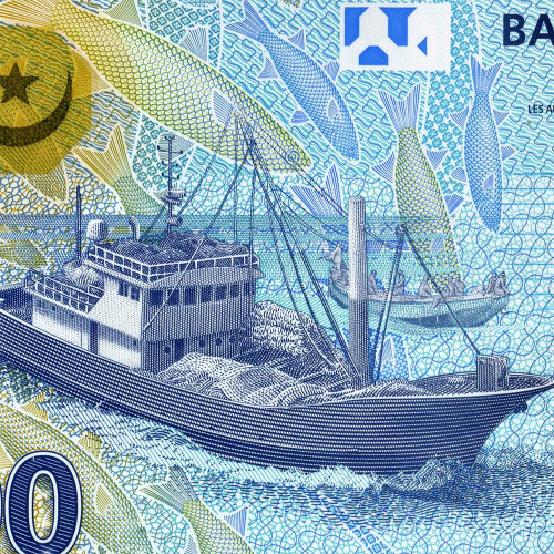 500 угий 2017 года - Мавритания UNC