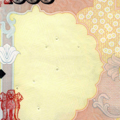 1000 рупий 2006 года - Индия (Pick# 94c) F-VF - отверстия от скоб