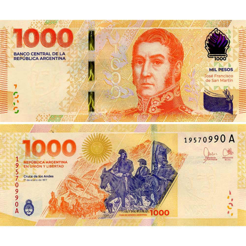 1000 песо 2023 года - Аргентина (Pick W367) UNC