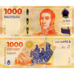 1000 песо 2023 года - Аргентина (Pick W367) UNC
