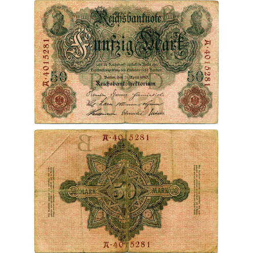 50 марок 1910 года - Германия (Pick 41) G-VG