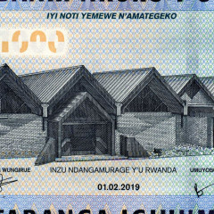 1000 франков 2019 года - Руанда (Pick W43) UNC