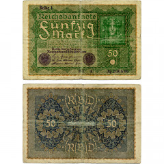 50 марок 1919 года - Германия (Pick 66) G-VG