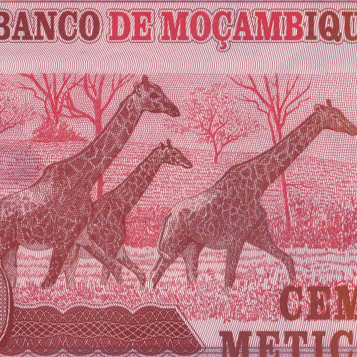 100 метикал 2017 года - Мозамбик (Pick 151.b) UNC