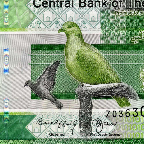 10 даласи 2023 года - Гамбия (Pick W38) UNC