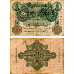 50 марок 1908 года - Германия (Pick 31) G-VG