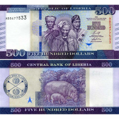 500 долларов 2020 года - Либерия (Pick 36) UNC
