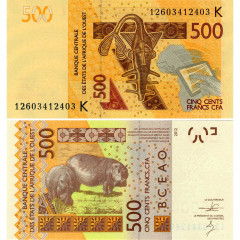 500 франков 2012 года - Сенегал UNC