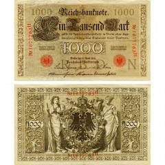 1000 марок 1910 года - Германия (Pick 44.b) F-VF