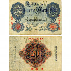 20 марок 1914 года - Германия (Pick 46.b) F