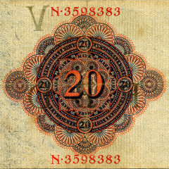 20 марок 1914 года - Германия (Pick 46.b) F