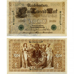 1000 марок 1910 года - Германия (Pick 45.b) G-VG