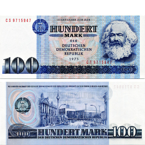 100 марок 1975 года - Выпуск 1986 года - ГДР (Pick 31.b) UNC