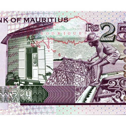 25 рупий 2013 года - Маврикий (Pick 64) UNC