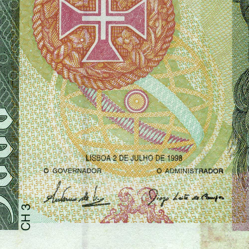 5000 эскудо 1998 года - Португалия (Pick 190.e) XF