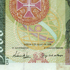 5000 эскудо 1998 года - Португалия (Pick 190.e) XF