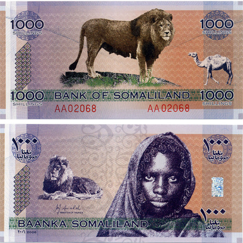 1000 шиллингов 2006 года - Сомали (Pick CS1) UNC