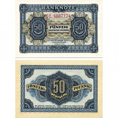 50 пфеннигов 1948 года - ГДР (Pick 8.b) UNC