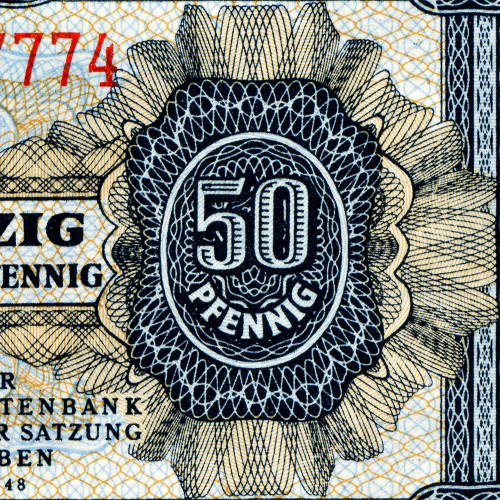 50 пфеннигов 1948 года - ГДР (Pick 8.b) UNC