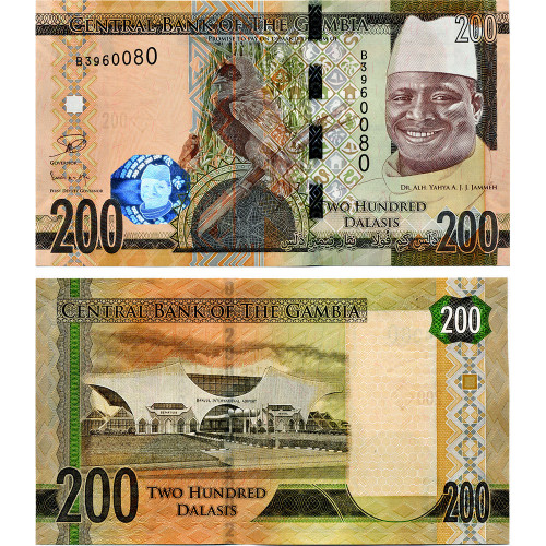 200 даласи 2015 года — Гамбия UNC
